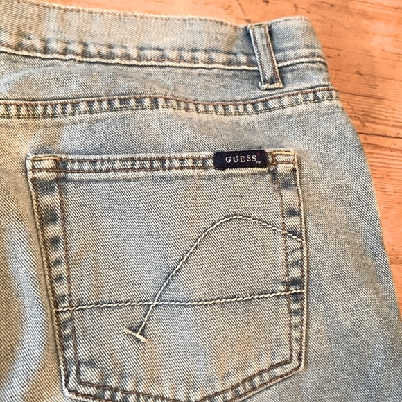 Guess Vintage Light Wash Jeans with Crystal Rhinestone Detailing - Picture 6 of 10